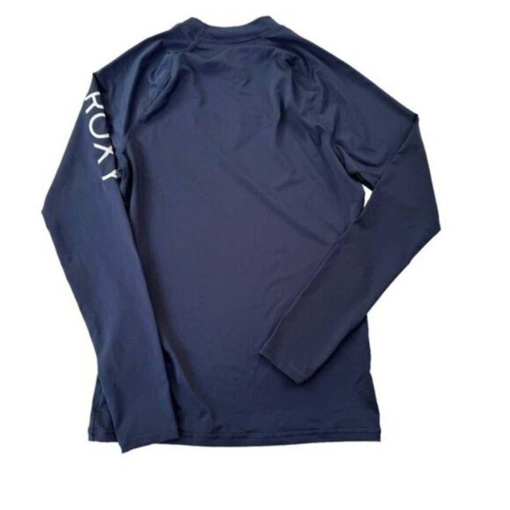 Roxy Whole Hearted Long Sleeve UPF 50 Swim Rashguard Navy Blue Size XL NWT - Picture 6 of 12